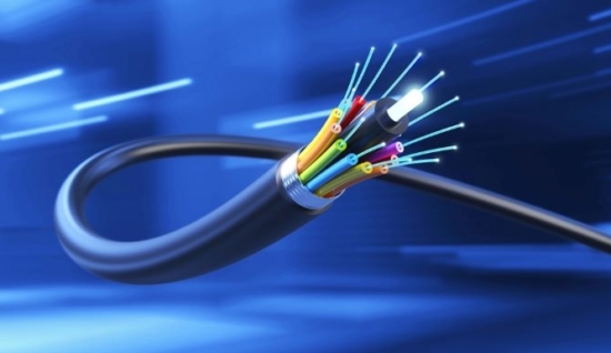 Fiber optic cable illustration.